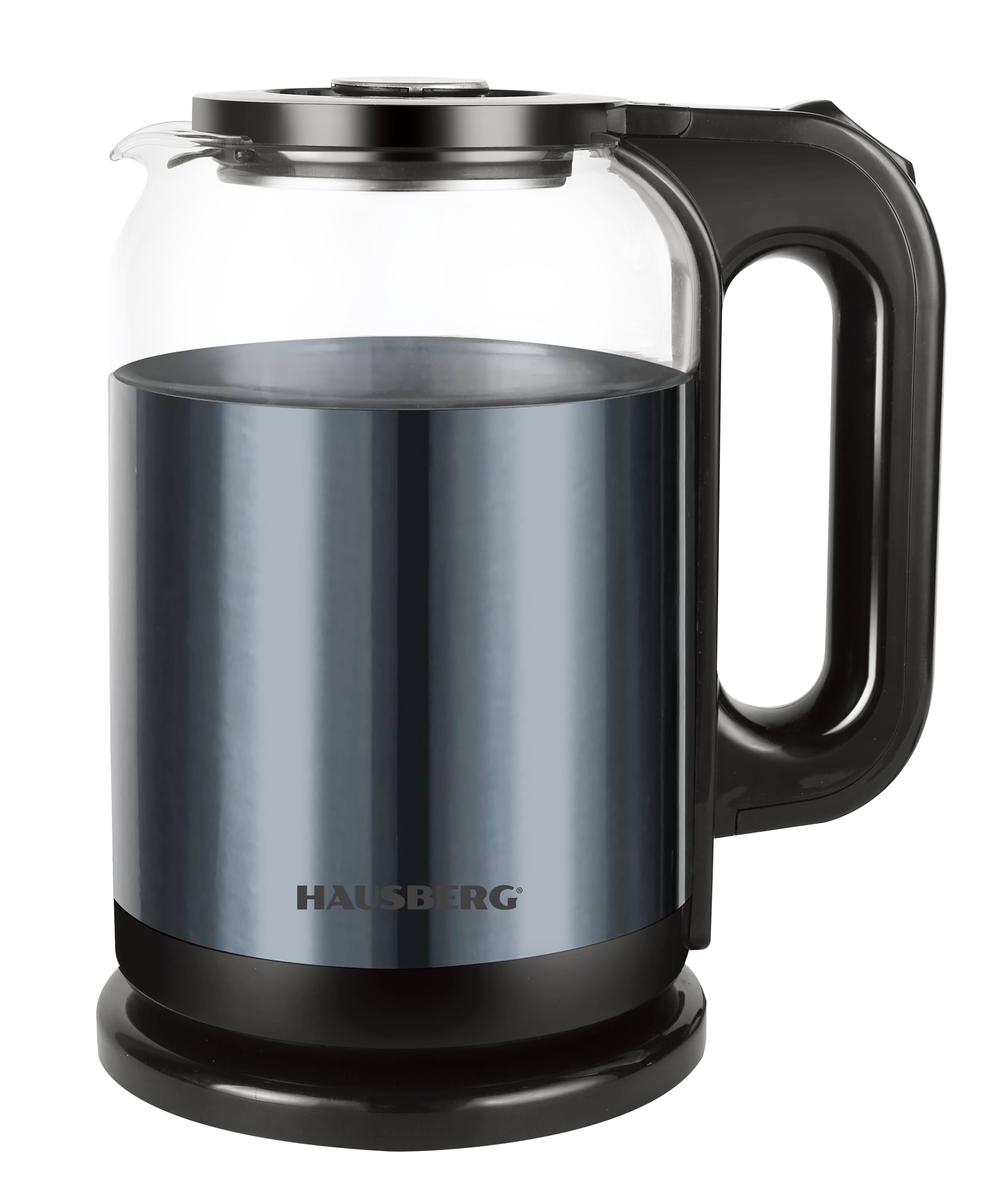 ELECTRIC STAINLESS STEEL COATED GLASS KETTLE 