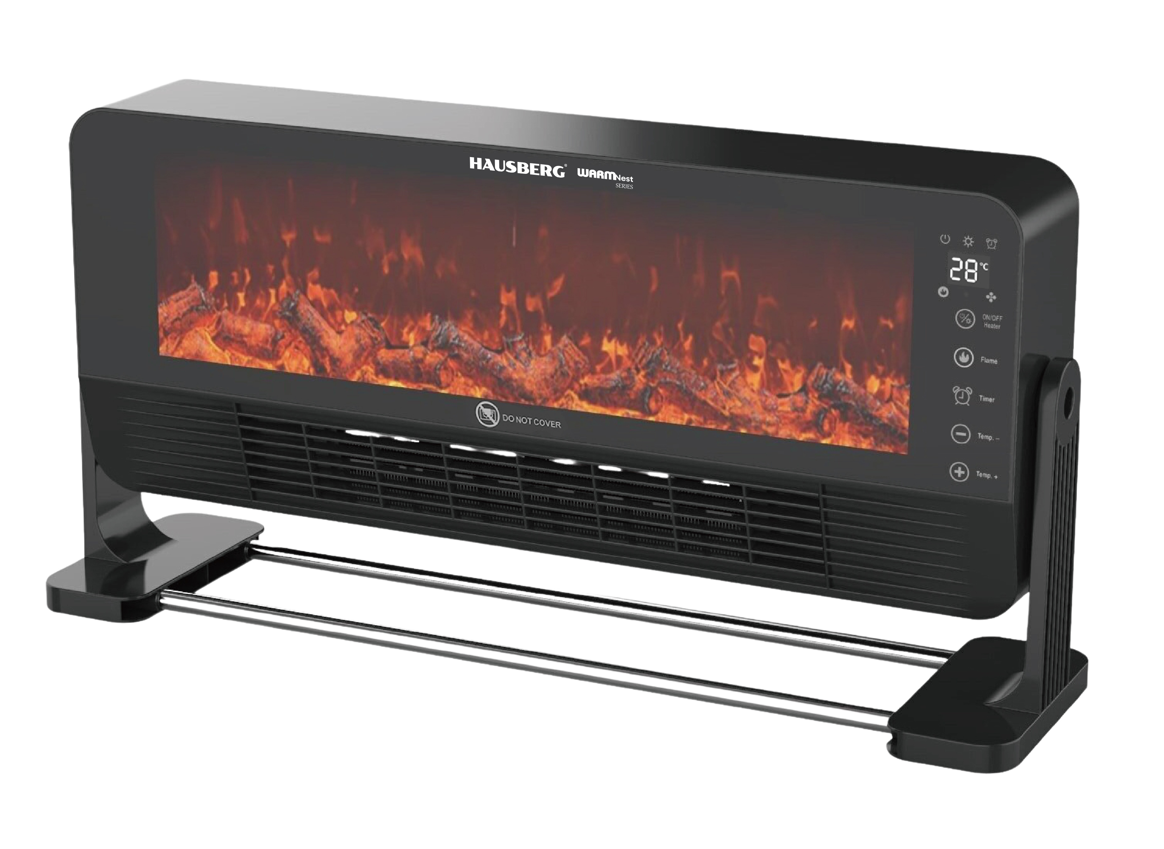 ELECTRIC FIREPLACE TYPE HOT AND COOL HEATER WITH FAN